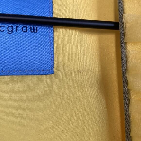 macgraw silk Sandpiper Deep V-Neck Dress Yellow Black Size 8 - Picture 12 of 12